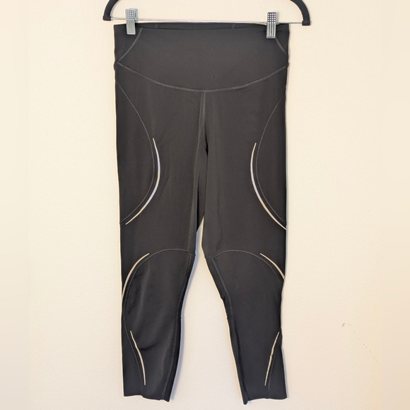 lululemon athletica Pants - Lululemon Base Pace High Rise Tight 23" Reflective Black Size 8 Nulux Run EUC